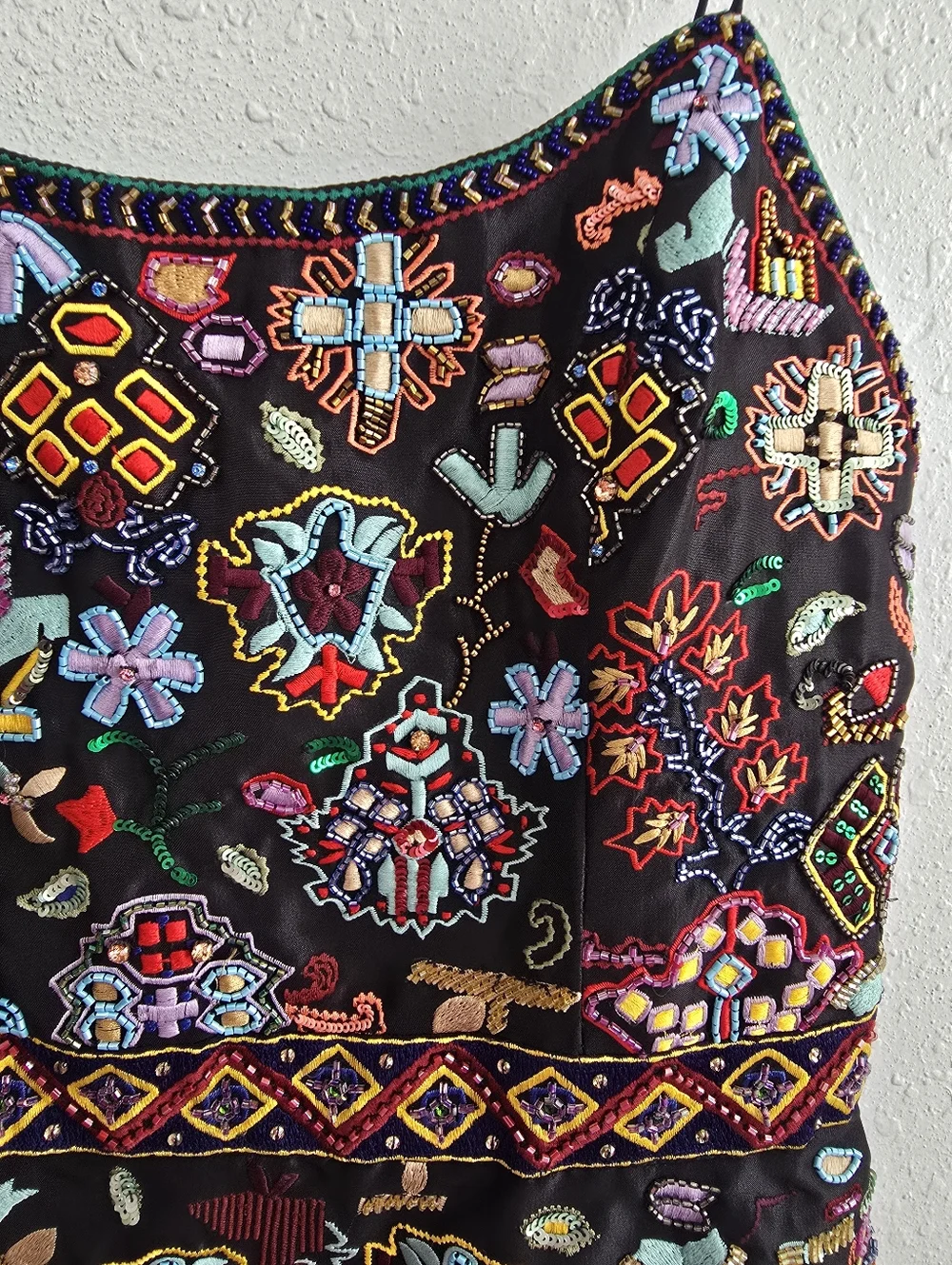 Alice & Olivia By Stacey Bendel Florencia Embellished Mini Dress Sz 12 - Picture 5 of 11